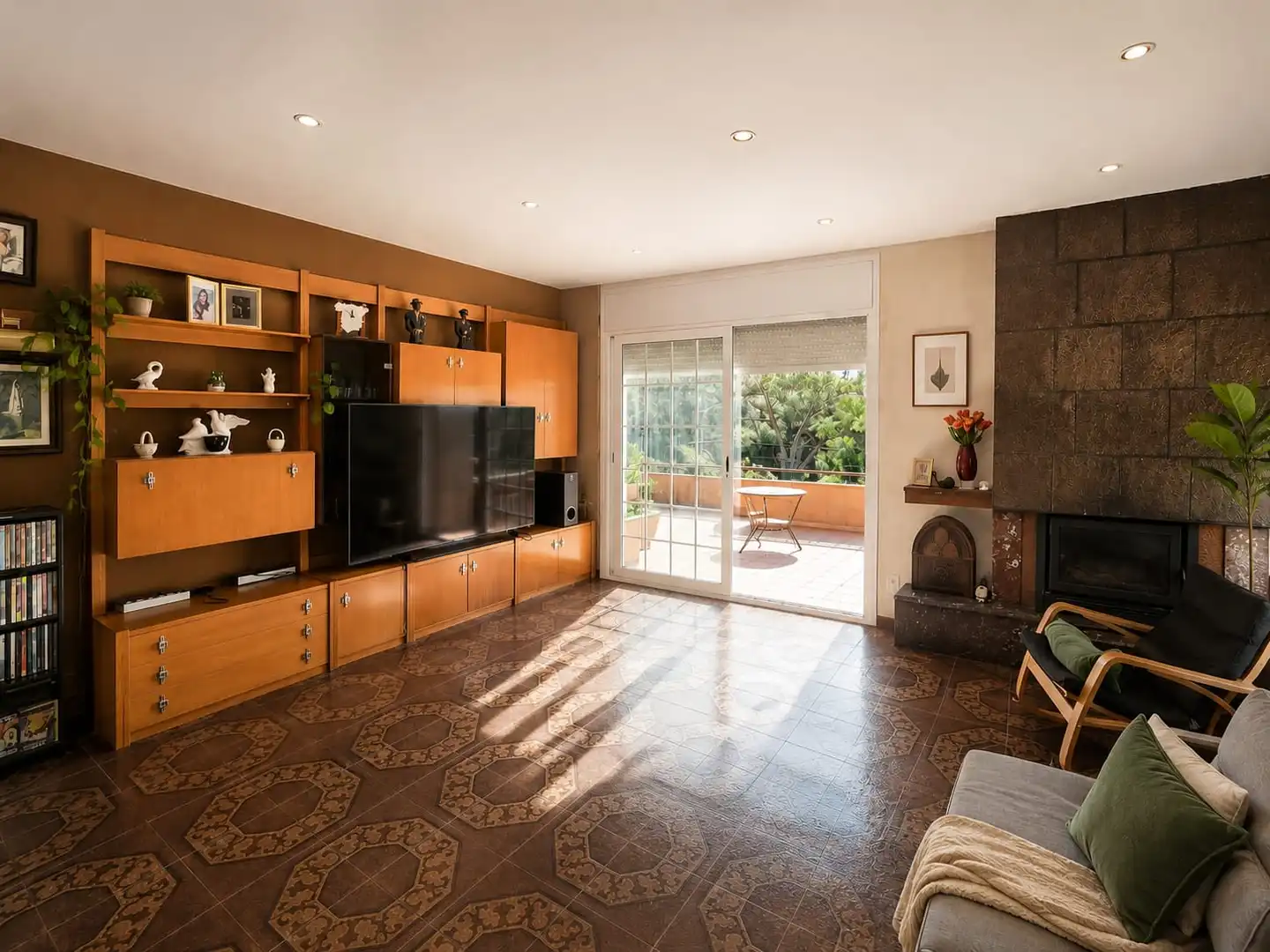 Sala de estar de Casa o chalet en venta en Badalona con Aire acondicionado, Calefacción y Jardín privado