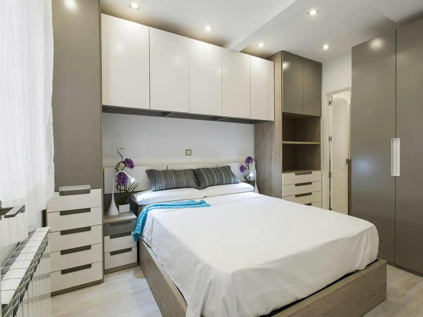 Schlafzimmer von Wohnung zur Miete in Madrid mit Klimaanlage, Heizung und Möbliert