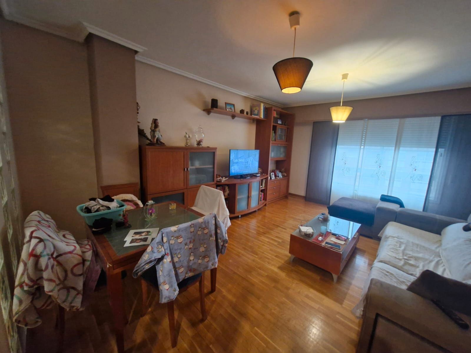 Living room of Flat for sale in Barbadás  with Heating, Parquet flooring and Furnished