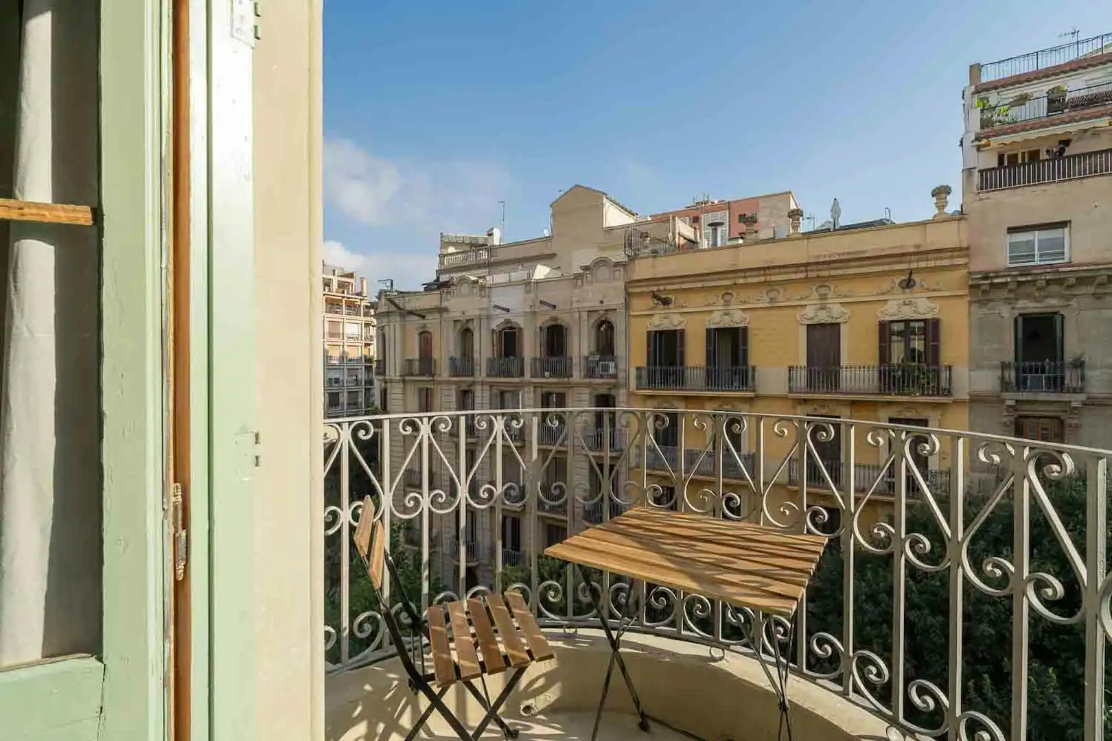 Terraza de Piso de alquiler en Barcelona con Aire acondicionado, Calefacción y Amueblado