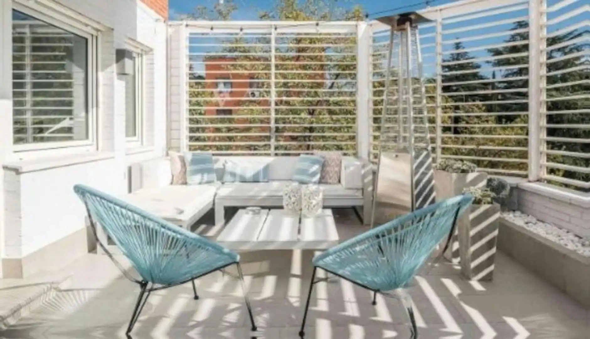 Terrasse von Wohnung zur untervermieten in Madrid mit Klimaanlage, Heizung und Möbliert