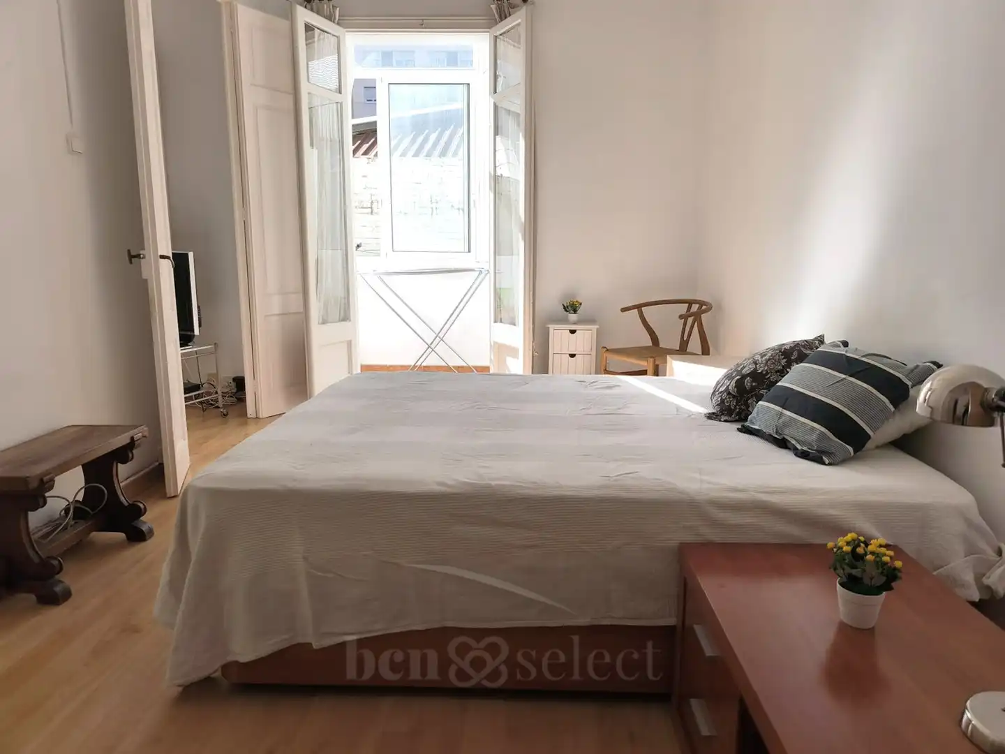Schlafzimmer von Wohnung zum Verkauf in Barcelona mit Heizung, Parkett und Möbliert