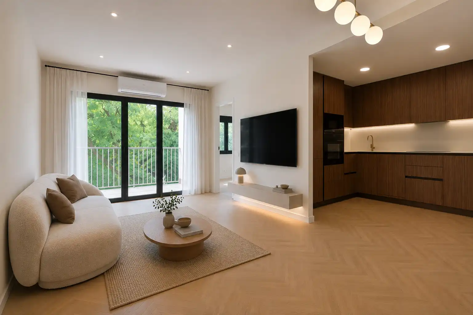 Living room of Flat for sale in L'Hospitalet de Llobregat  with Heating, Terrace and Balcony