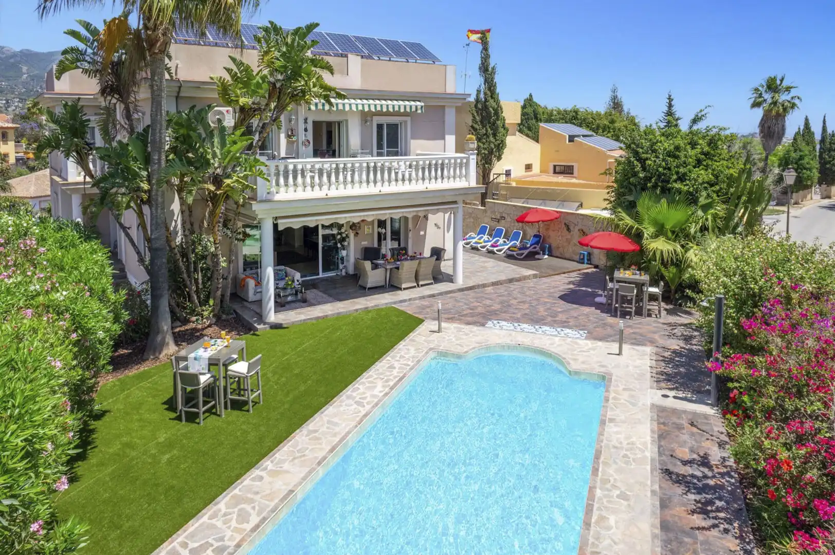 Piscina de Casa o xalet en venda en Mijas amb Jardí privat i Piscina