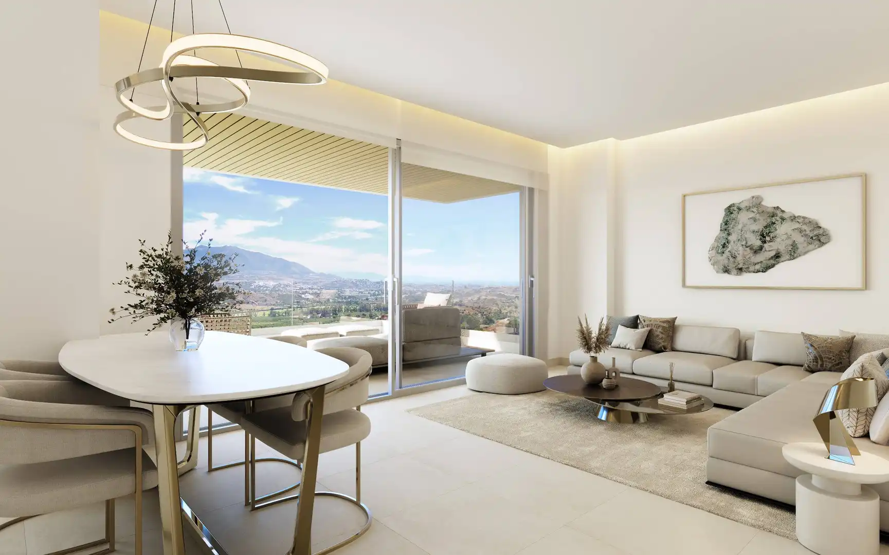 Sala de estar de Apartamento en venta en Mijas con Aire acondicionado, Calefacción y Terraza