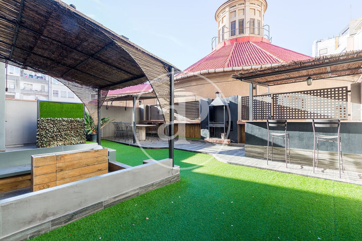 Terrassa de Pis de lloguer en  Valencia Capital amb Aire condicionat, Calefacció i Jardí privat