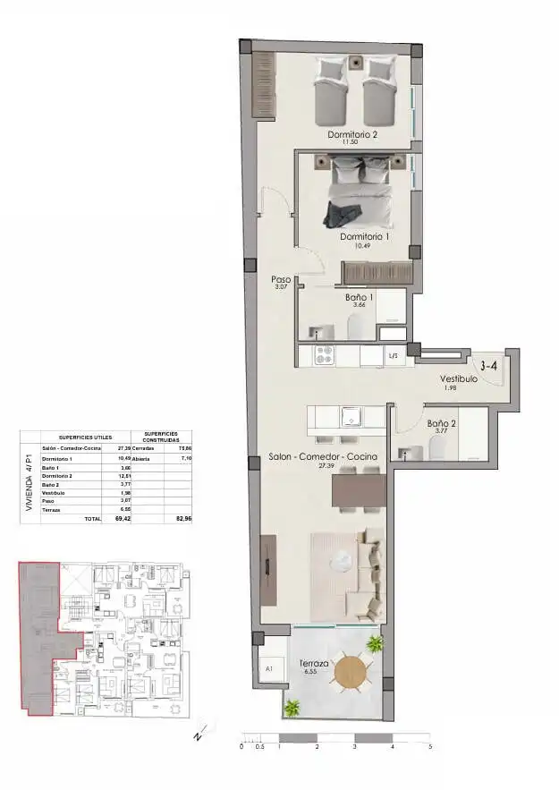 Apartament amb terrassa en venda a Santa Pola ciudad, imagen 21