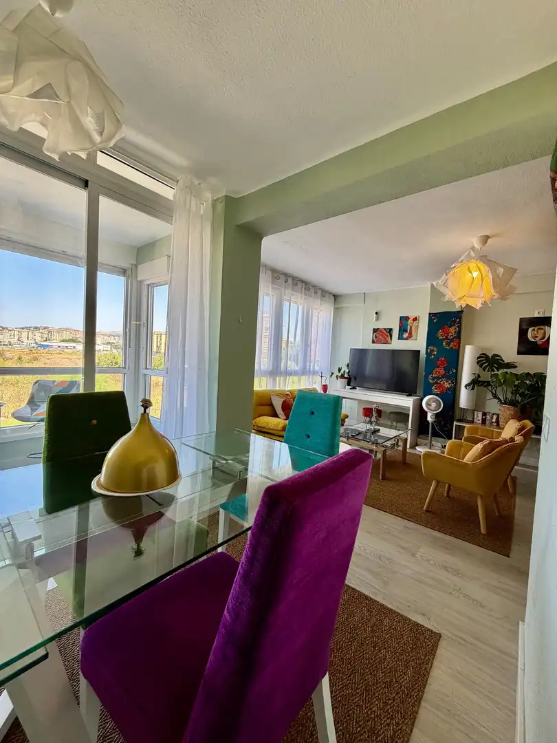 Sala de estar de Piso en venta en Málaga con Calefacción y Terraza