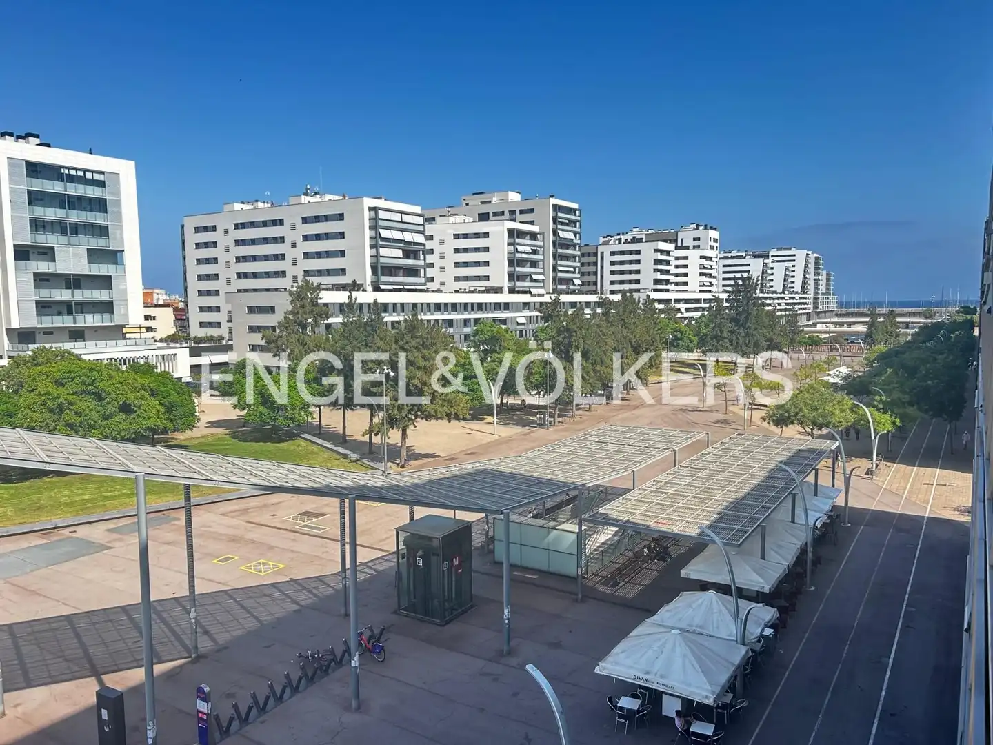 Terrasse von Wohnung zur Miete in Badalona mit Klimaanlage, Heizung und Parkett