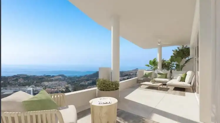 Terrace of Apartments for sale in Benalmádena  with Air Conditioner, Heating and Private garden