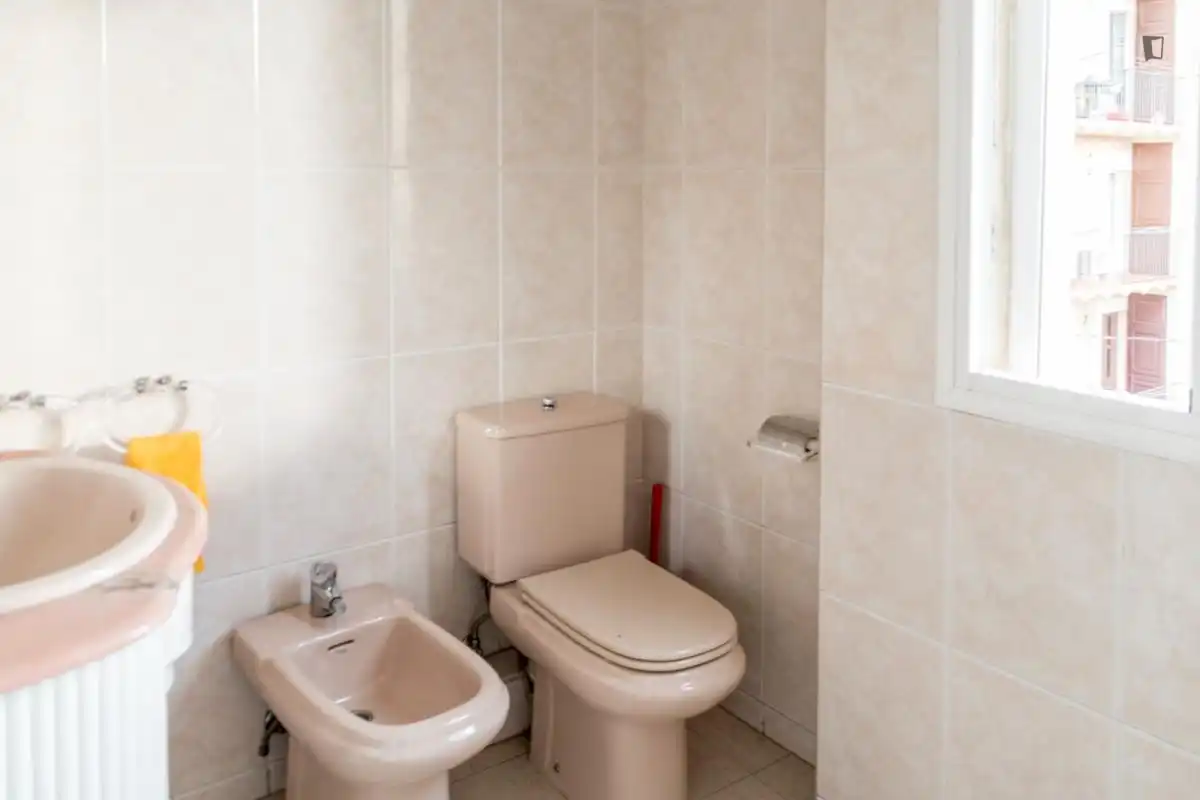 Bany de Apartament per a compartir en Barcelona amb Moblat, Forn i Rentadora