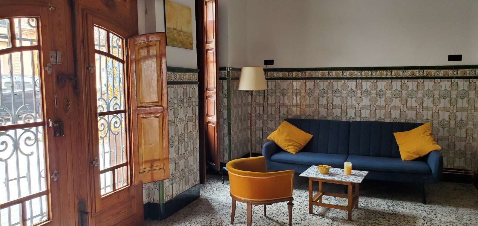 Sala d'estar de Apartament per a compartir en  Valencia Capital amb Aire condicionat, Calefacció i Terrassa