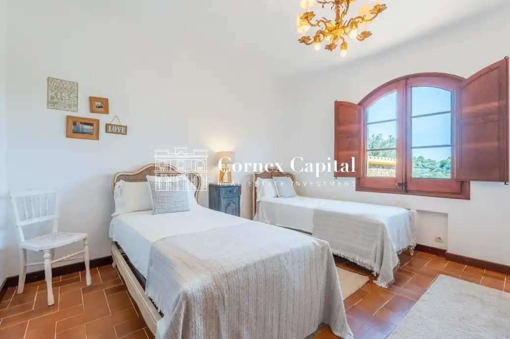 Habitación de Finca rústica de alquiler en Fontanilles con Aire acondicionado, Calefacción y Jardín privado