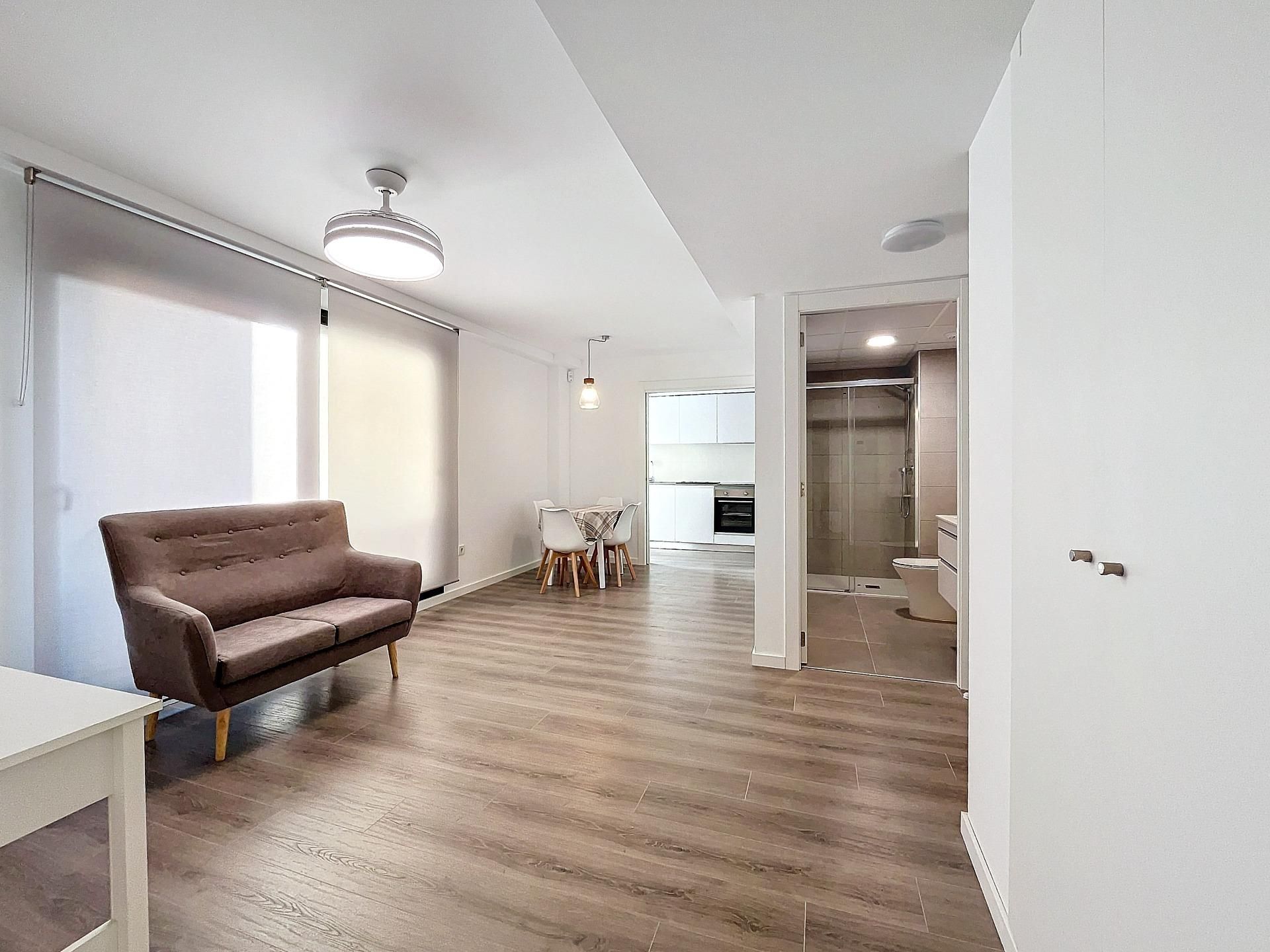 Sala d'estar de Apartament de lloguer en  Valencia Capital amb Aire condicionat, Calefacció i Alarma