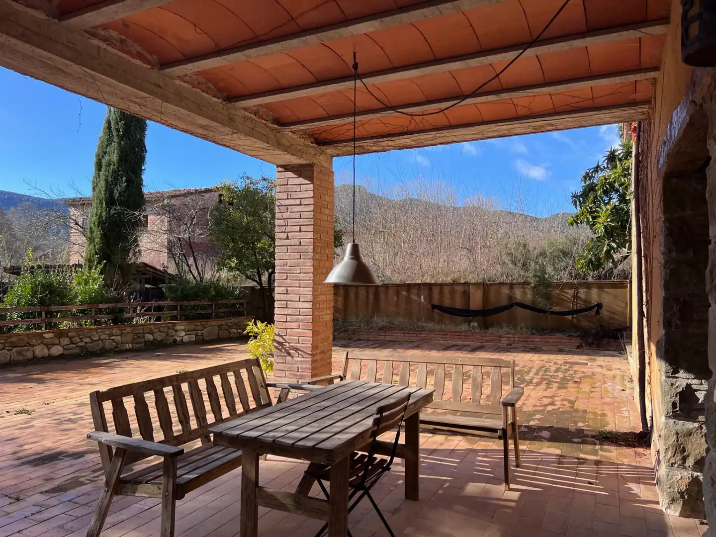 Terrassa de Finca rústica en venda en Mieres (Girona) amb Aire condicionat, Jardí privat i Parquet