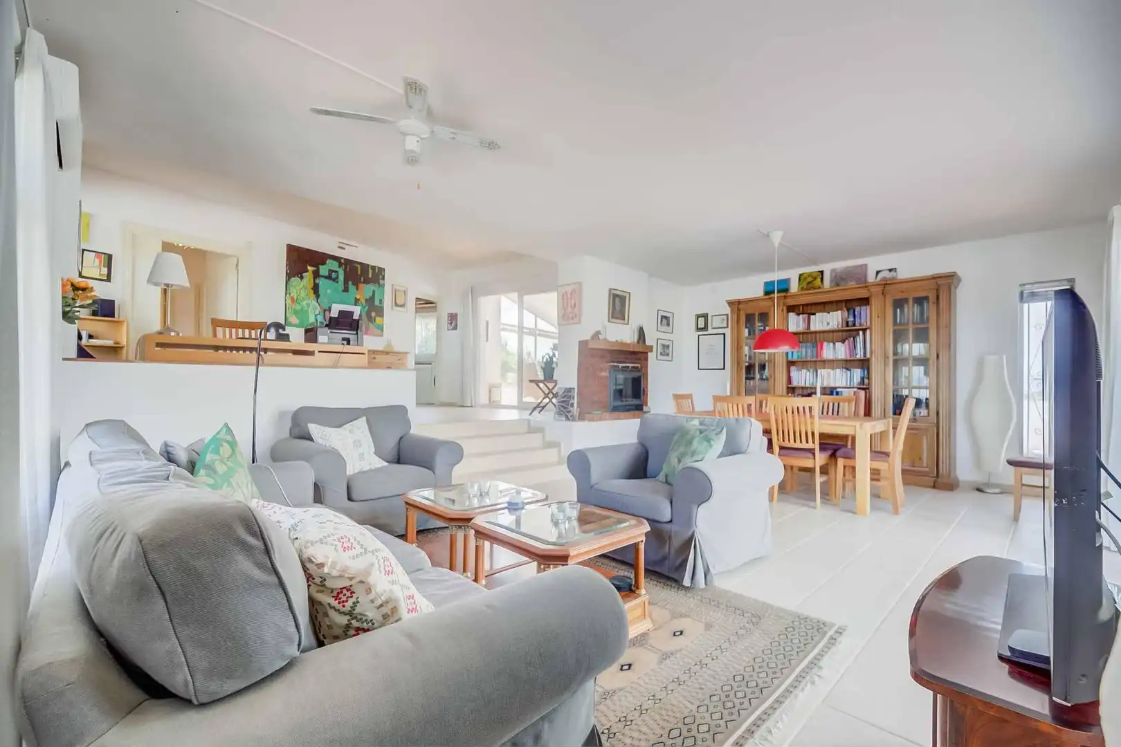 Sala d'estar de Casa o xalet en venda en Mijas amb Aire condicionat, Jardí privat i Terrassa