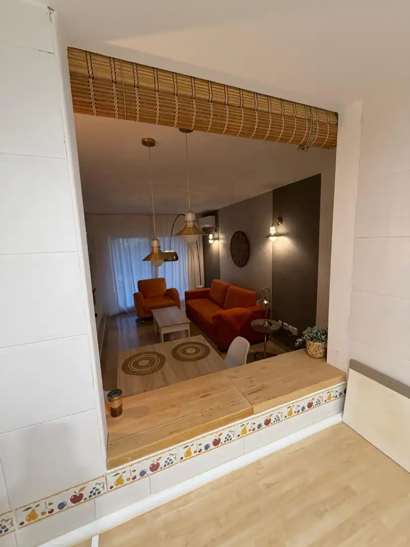 Sala de estar de Apartamento de alquiler en Mijas con Aire acondicionado, Calefacción y Jardín privado