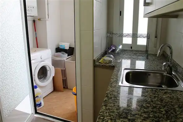Küche von Dachboden zur Miete in Cambrils mit Klimaanlage, Terrasse und Möbliert