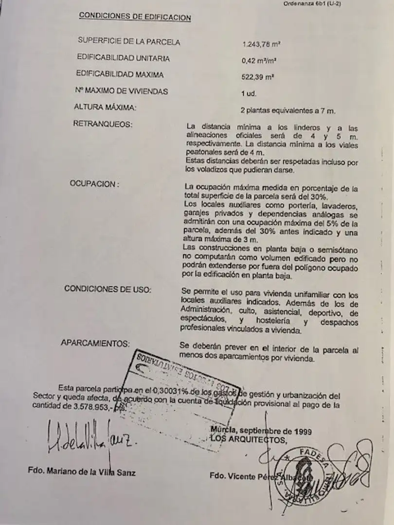 Parkplatz von Residential zum Verkauf in Murcia