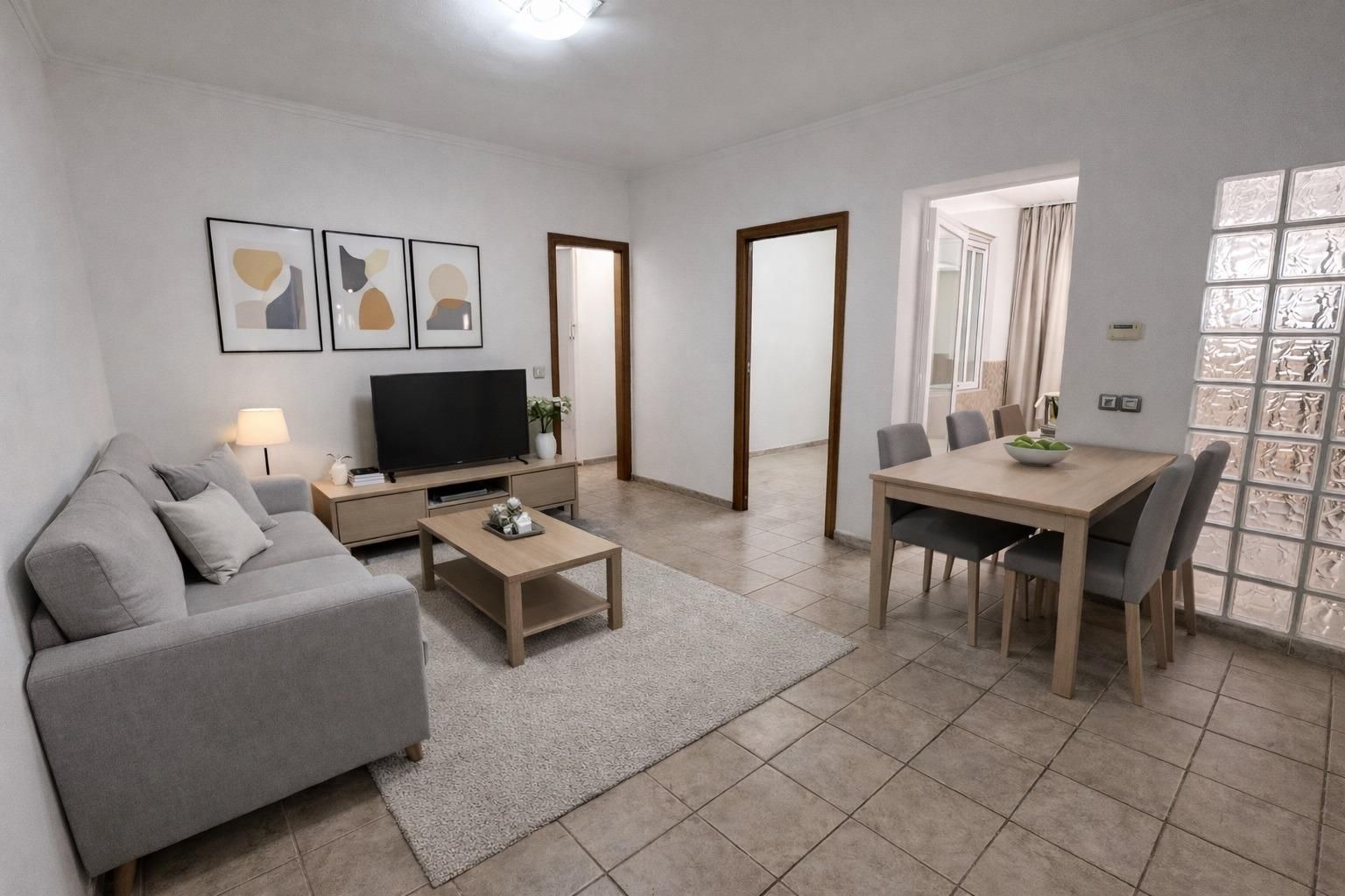 Sala d'estar de Pis en venda en Badalona amb Aire condicionat i Balcó