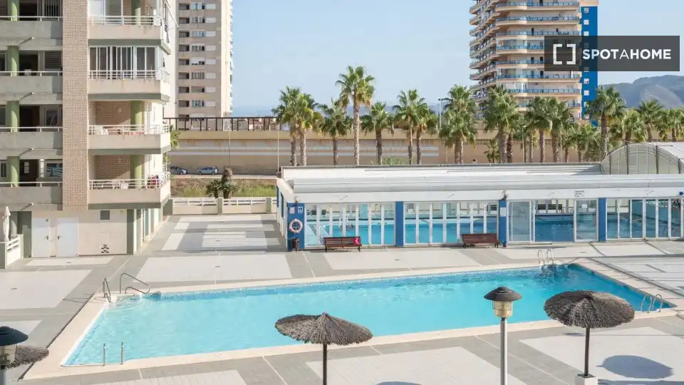 Swimming pool of Flat for rent in Tavernes de la Valldigna  with Air Conditioner, Heating and Furnished