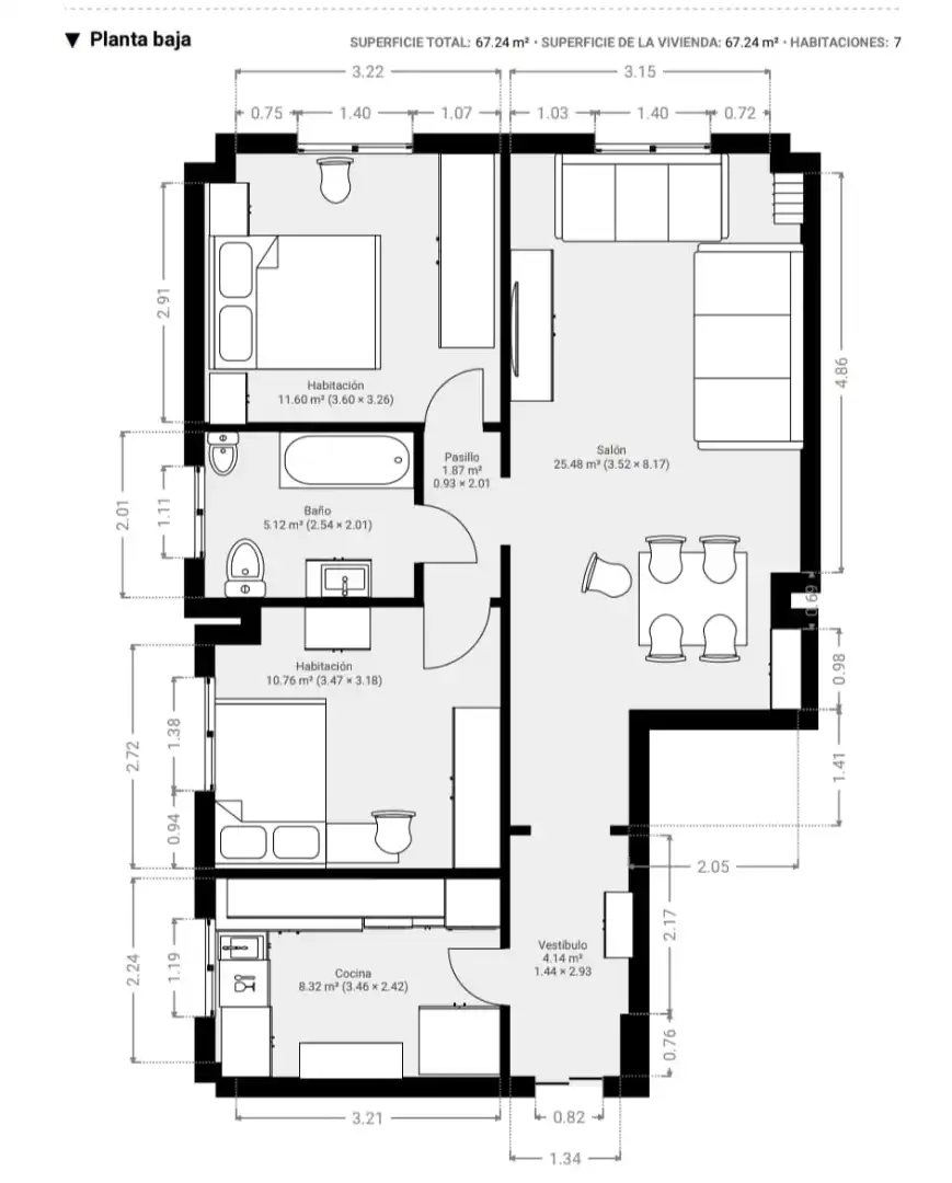 Flat for sale in Churriana de la Vega  with Air Conditioner, Heating and Furnished