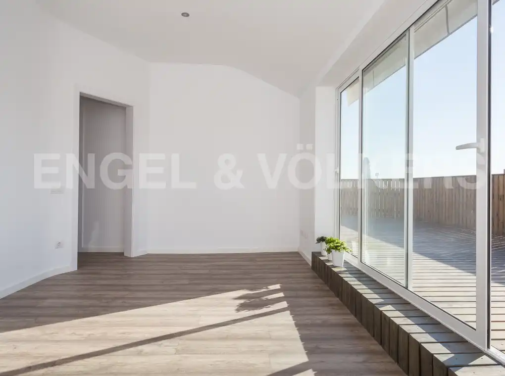 Living room of Attic for rent in Barcelona  with Air Conditioner, Heating and Parquet flooring