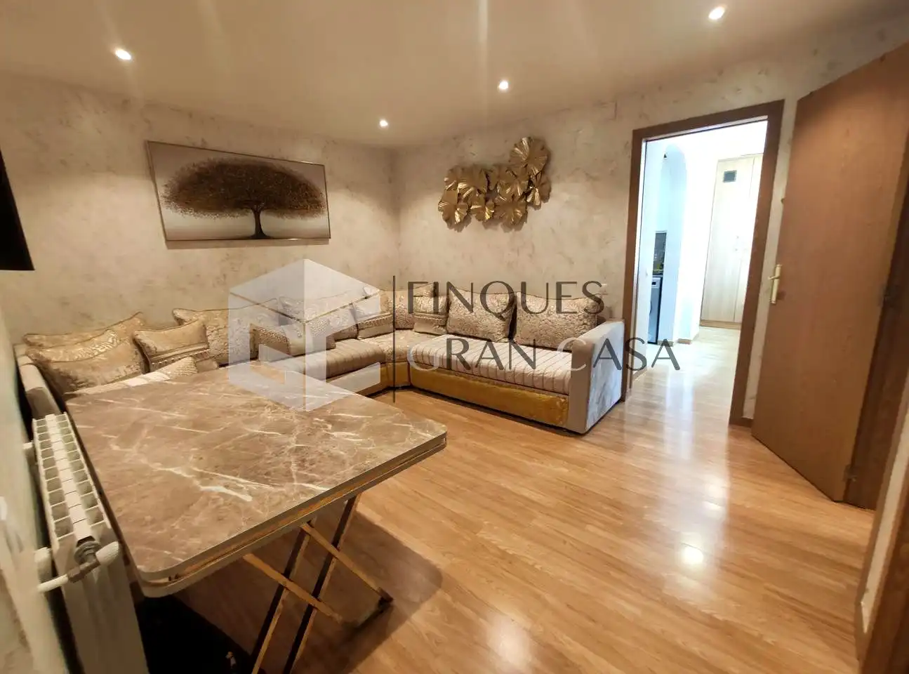 Wohnzimmer von Wohnung zum Verkauf in Canovelles mit Heizung, Parkett und Balkon