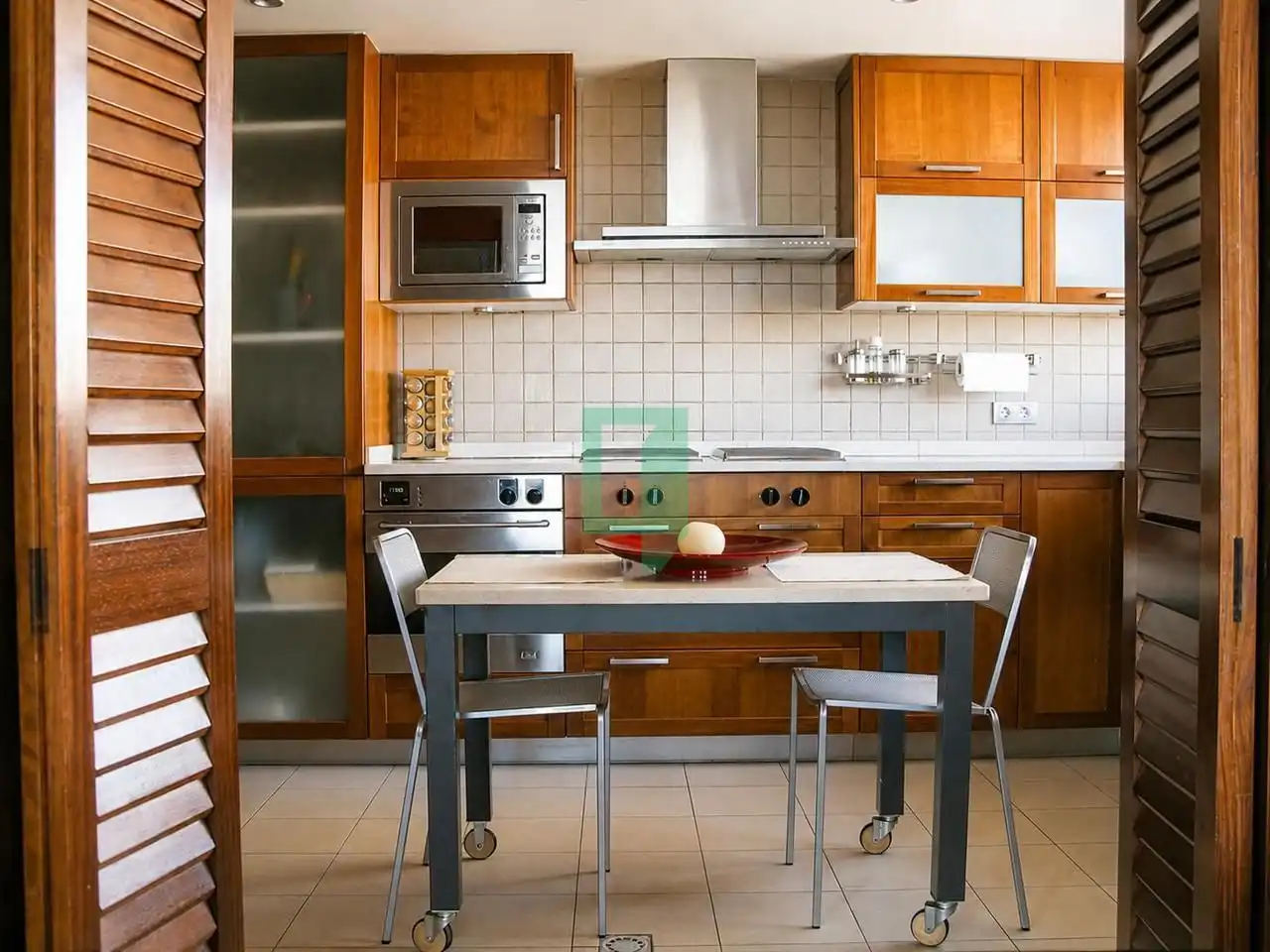 Cocina de Piso de alquiler en Barcelona con Aire acondicionado y Terraza