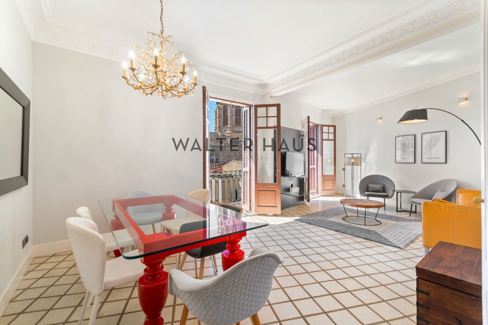 Living room of Flat for sale in  Barcelona Capital  with Air Conditioner, Heating and Oven