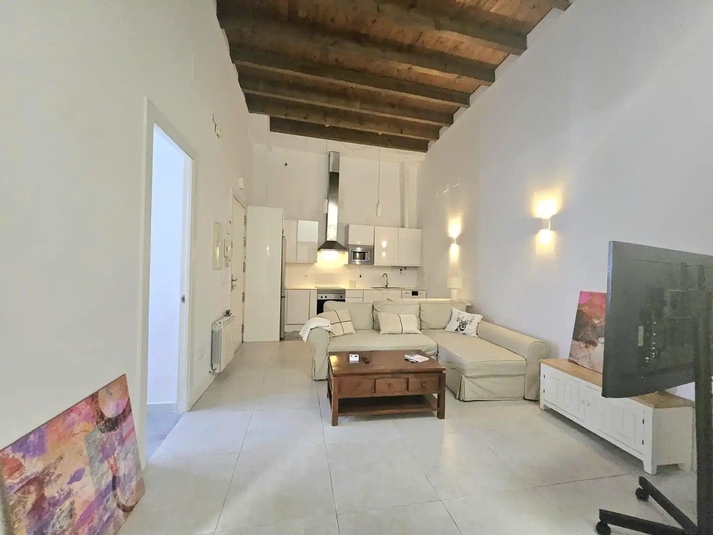 Sala de estar de Planta baja de alquiler en Sevilla con Aire acondicionado, Calefacción y Amueblado