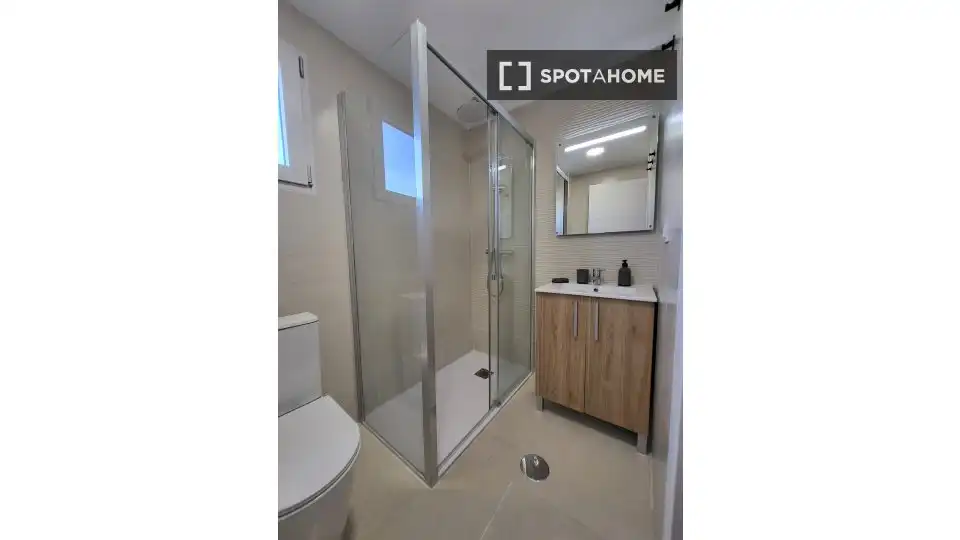 Bathroom of Flat for share in Alicante / Alacant  with Air Conditioner, Heating and Furnished