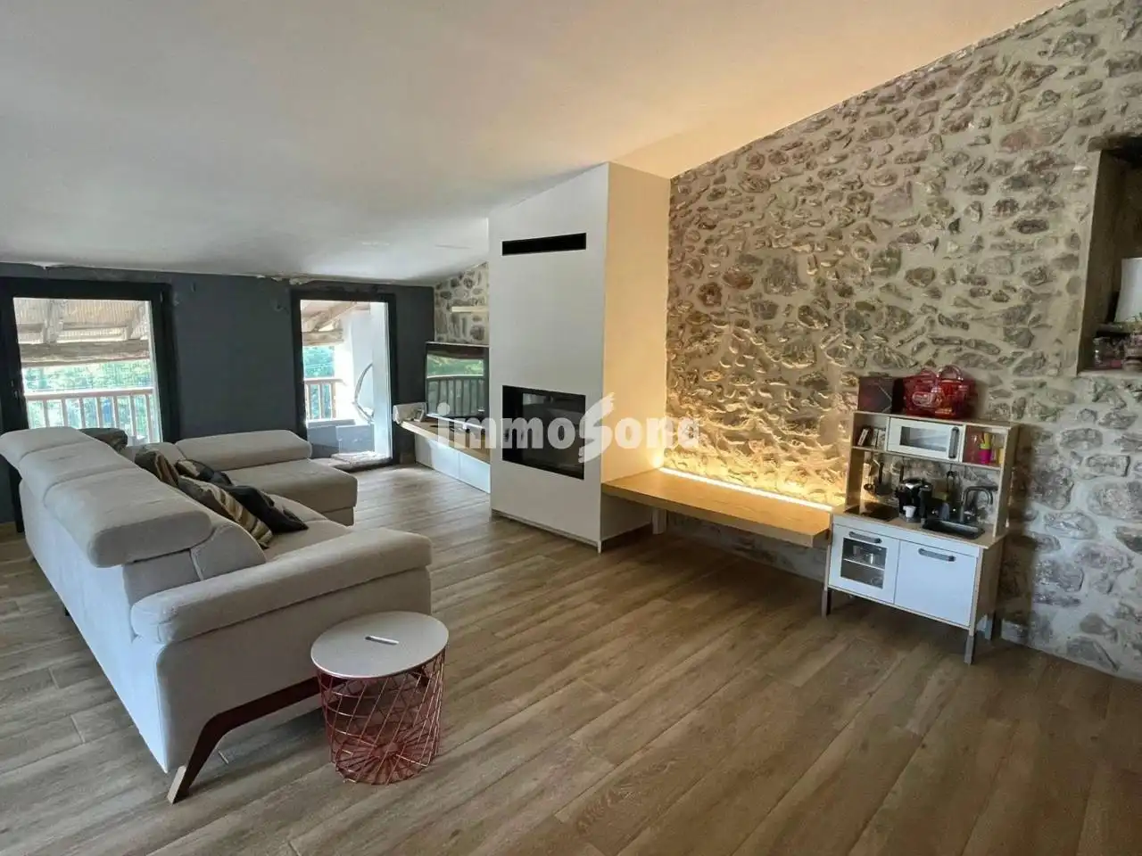 Living room of Houses for sale in La Vall d'en Bas  with Heating, Private garden and Terrace