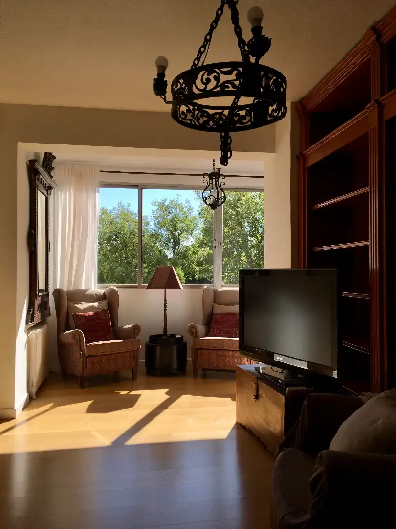 Sala de estar de Piso de alquiler en Madrid con Aire acondicionado, Calefacción y Amueblado