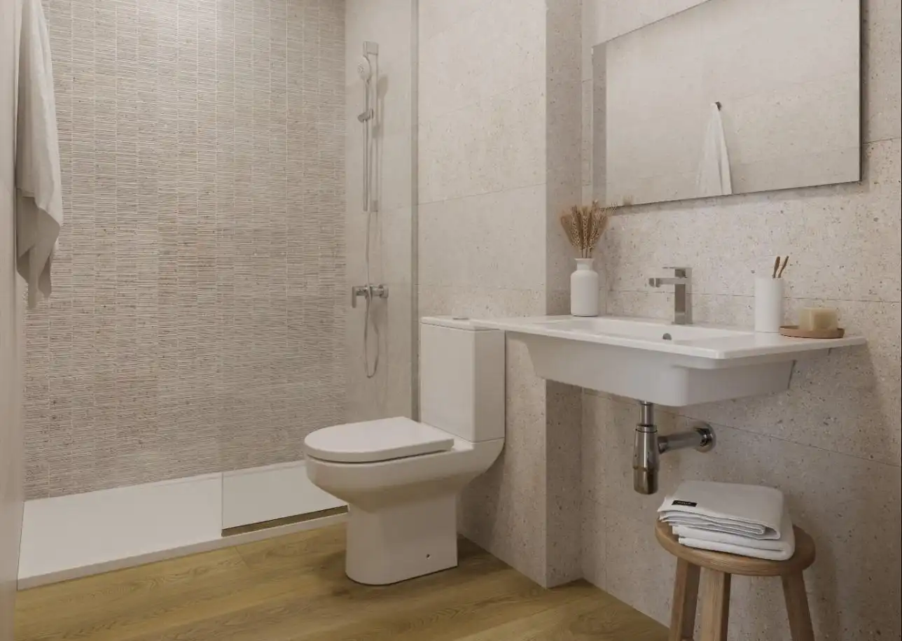 Baño de Apartamento en venta en Torrox con Calefacción, Jardín privado y Terraza
