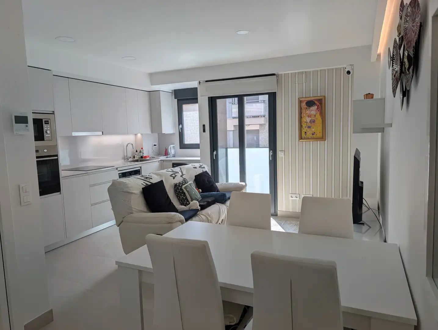 Sala d'estar de Pis de lloguer en La Vall d'Uixó amb Aire condicionat, Parquet i Moblat