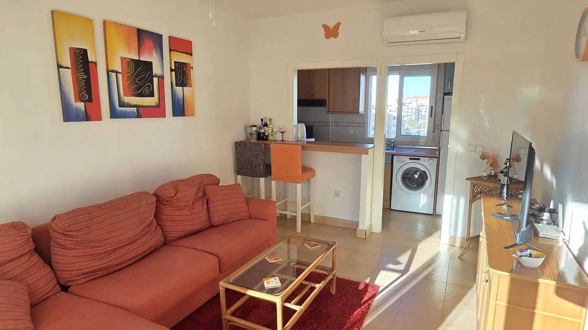Sala de estar de Piso en venta en Cartagena con Aire acondicionado, Amueblado y Horno