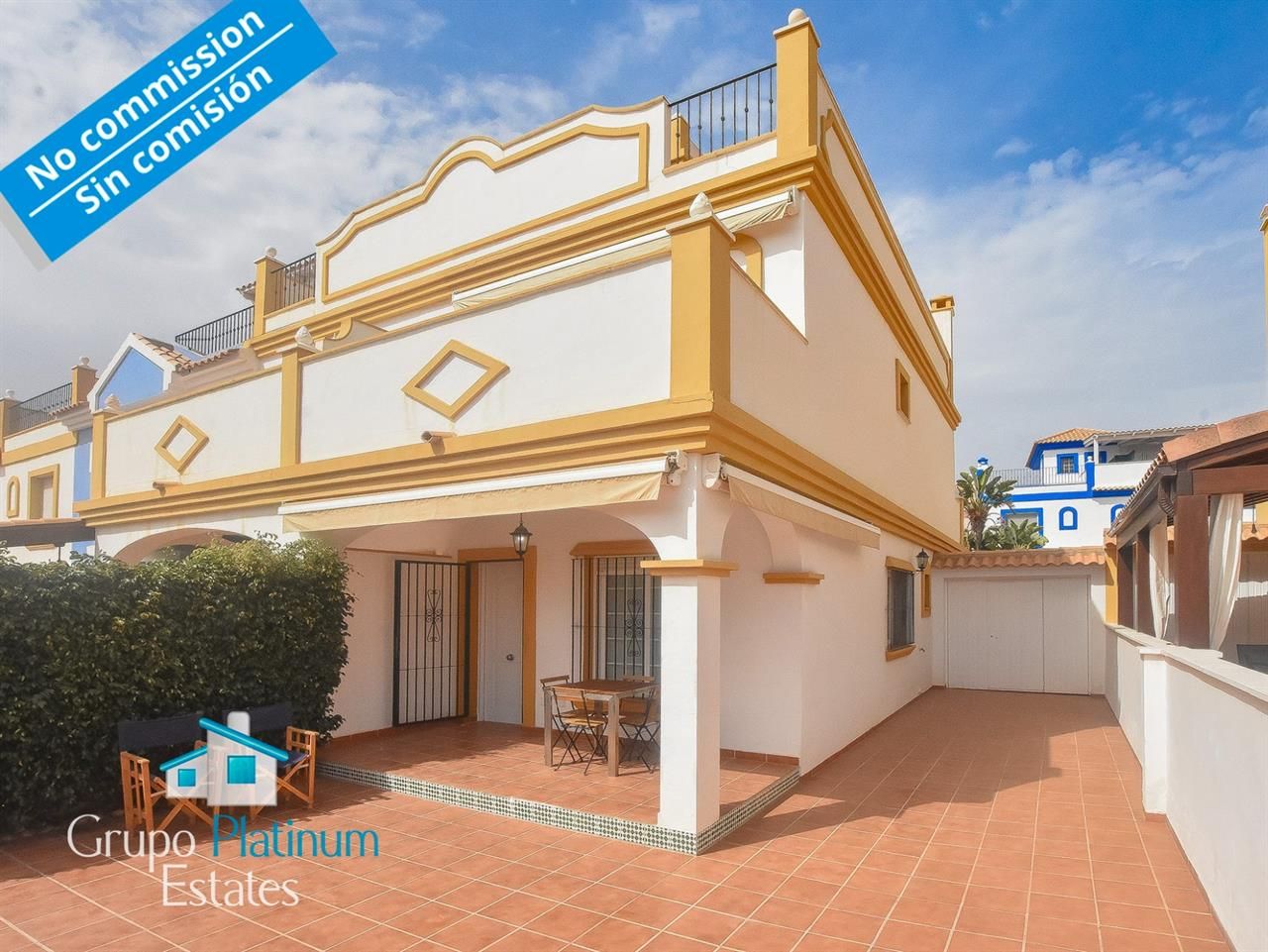 Exterior view of Single-family semi-detached for sale in Pulpí  with Air Conditioner, Swimming Pool and Furnished
