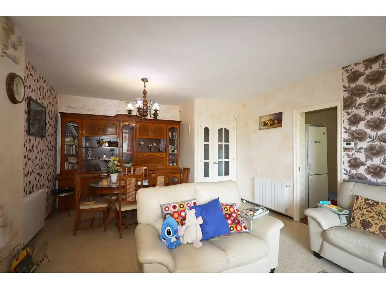 Sala de estar de Piso en venta en Blanes con Calefacción, Terraza y Amueblado