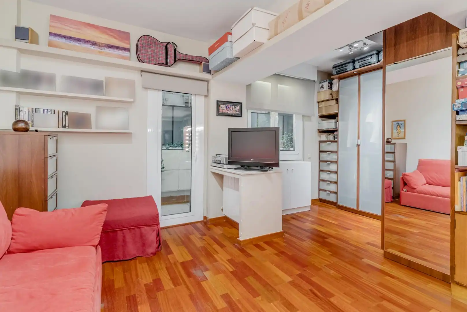 Sala de estar de Piso en venta en Barcelona con Aire acondicionado, Calefacción y Parquet
