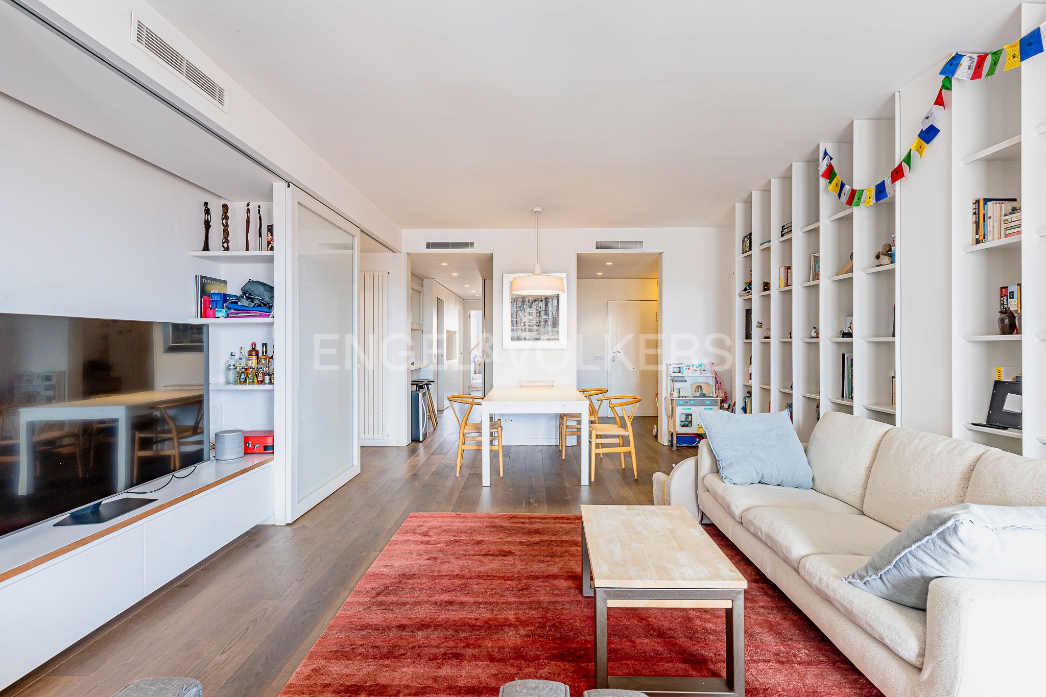 Sala d'estar de Apartament en venda en  Barcelona Capital amb Aire condicionat, Calefacció i Parquet