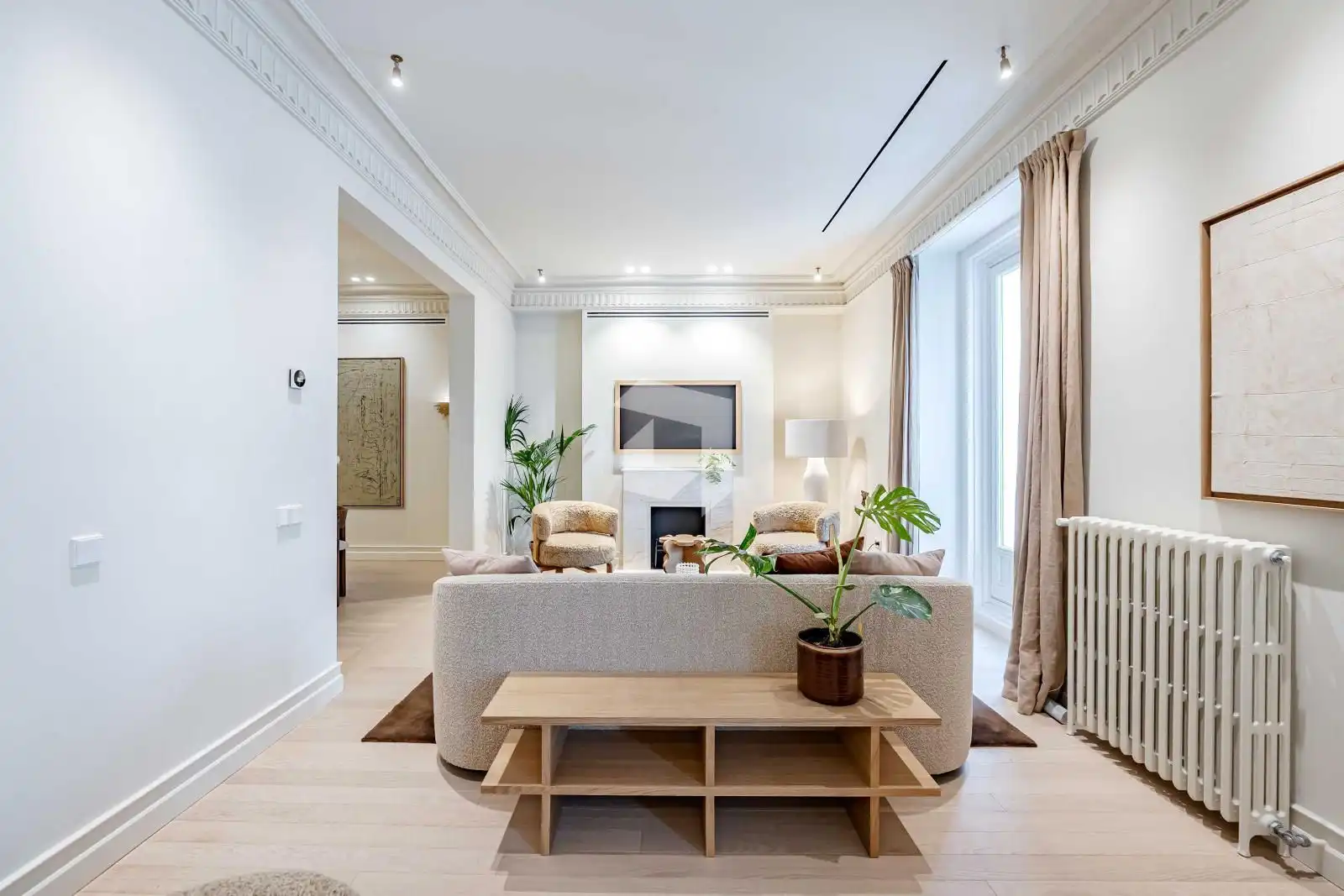 Wohnzimmer von Wohnung zum Verkauf in Madrid mit Klimaanlage, Heizung und Terrasse
