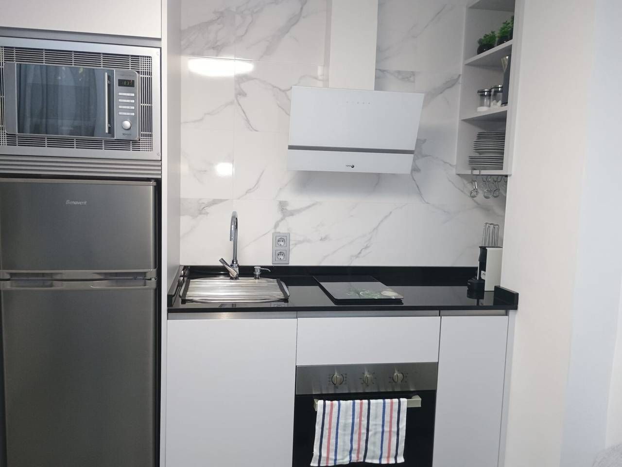 Kitchen of Apartment to rent in Benalmádena  with Air Conditioner, Furnished and Community pool