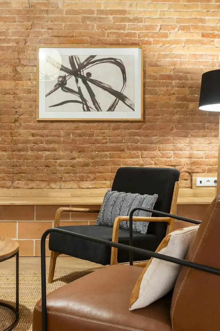 Sala d'estar de Pis de lloguer en Barcelona amb Aire condicionat, Calefacció i Jardí privat