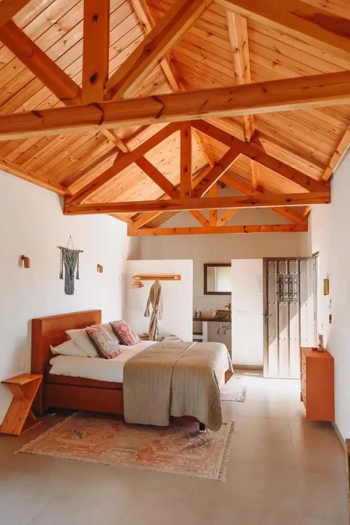 Schlafzimmer von Country house zum Verkauf in Álora mit Klimaanlage, Heizung und Privatgarten