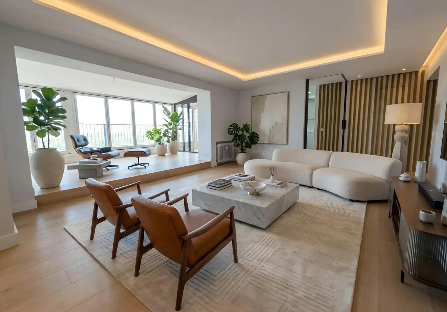 Sala d'estar de Àtic en venda en Madrid amb Aire condicionat, Calefacció i Terrassa