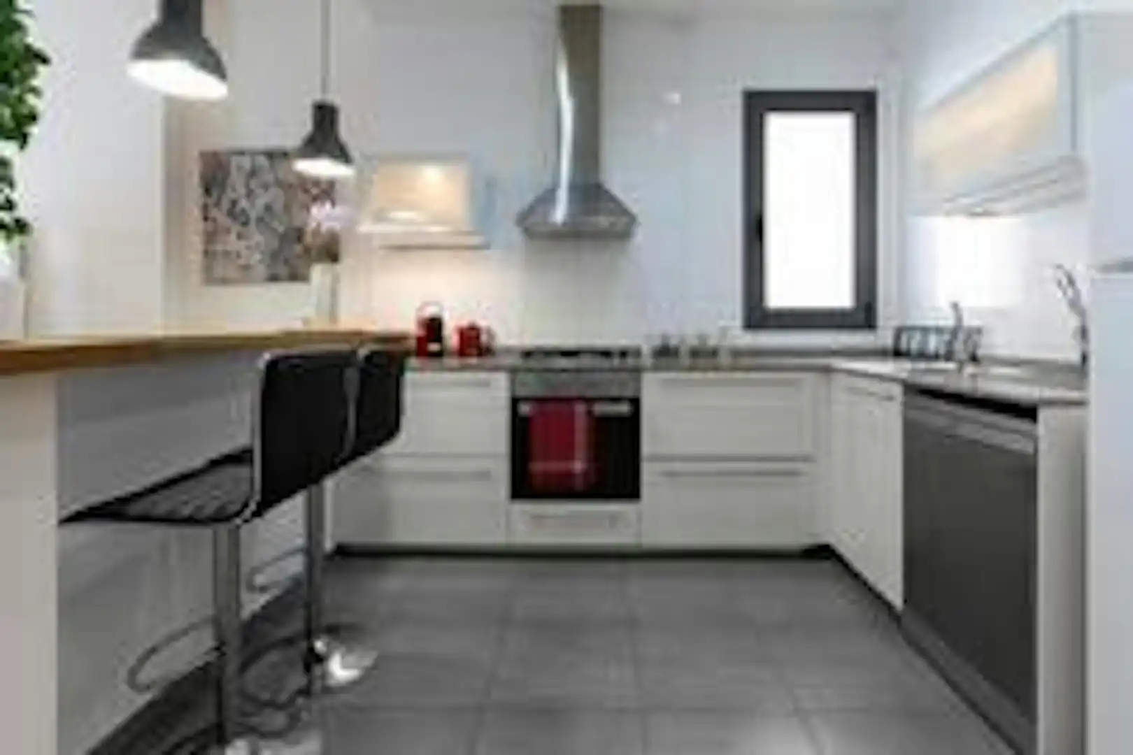 Kitchen of Flat for rent in Barcelona  with Furnished, Washing machine and TV