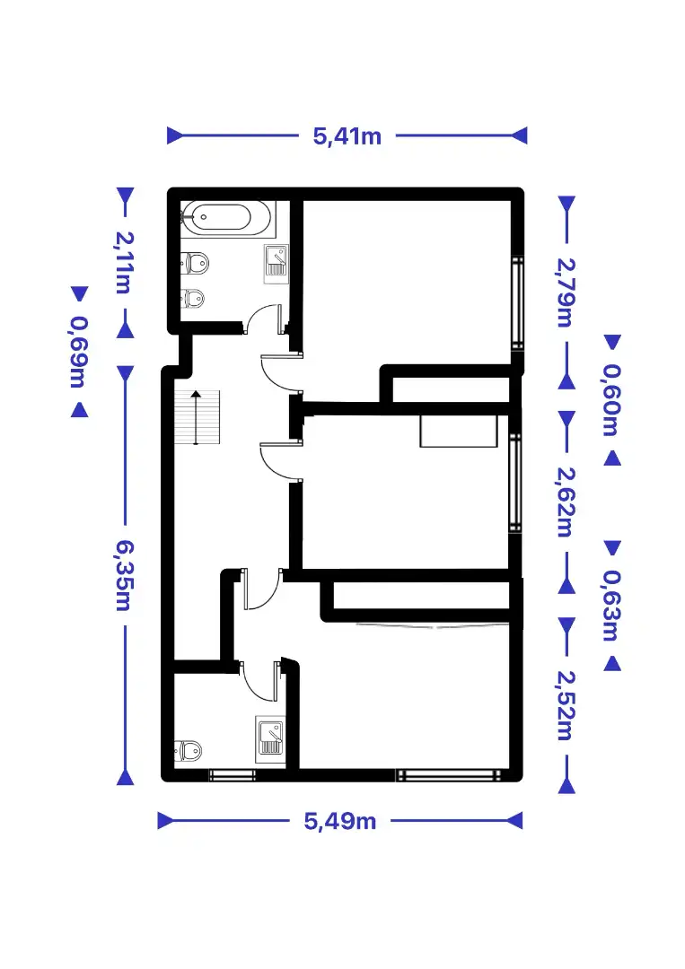 Einfamilien-Reihenhaus zur Miete in Doñinos de Salamanca mit Heizung, Privatgarten und Ofen