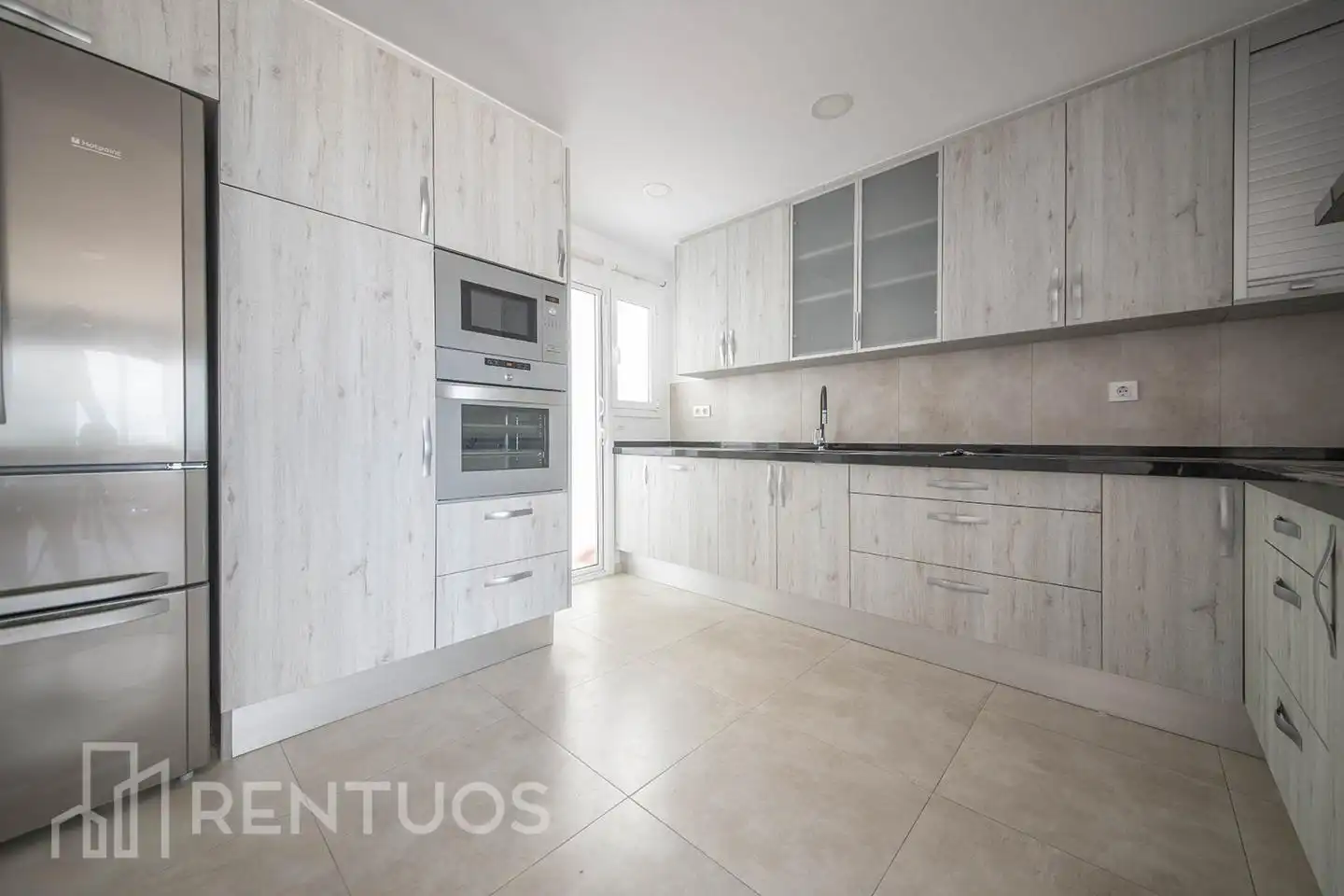 Küche von Wohnung zur Miete in Sabadell mit Klimaanlage, Parkett und Terrasse