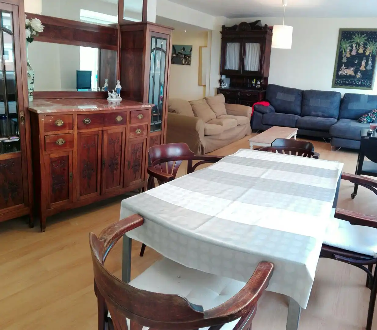 Dining room of Flat for rent in Gijón   with Heating and Furnished